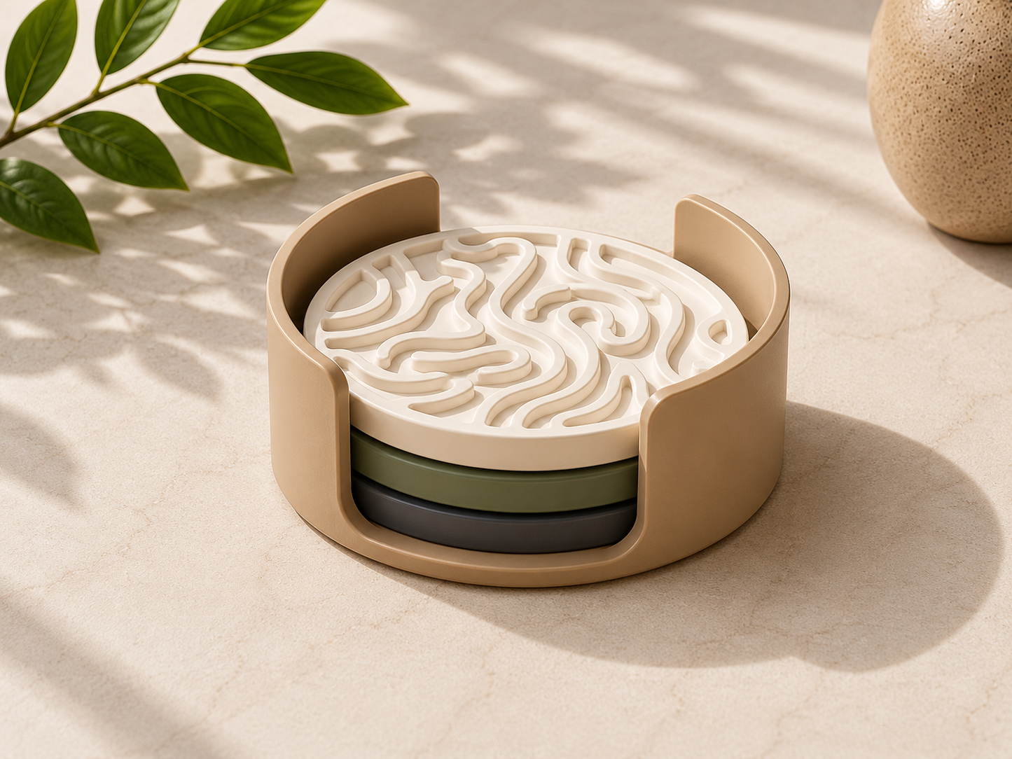 Wavy Coasters Storage Holder